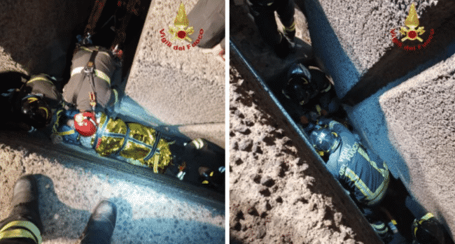 Paura al Porto di Catania, giovane scivola tra i blocchi frangiflutti sul Molo di Levante