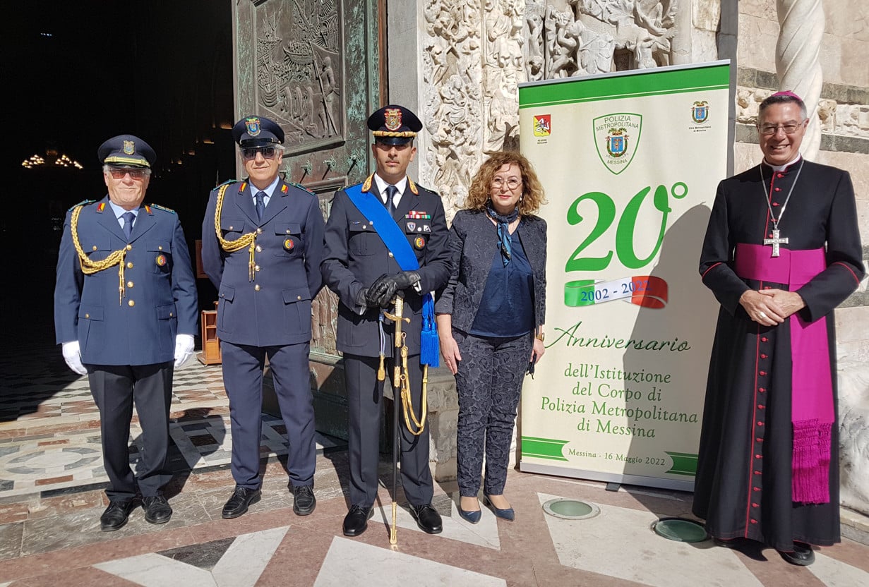 Polizia metropolitana di Messina, celebrato al Duomo il ventennale dall’Istituzione del Corpo – FOTO