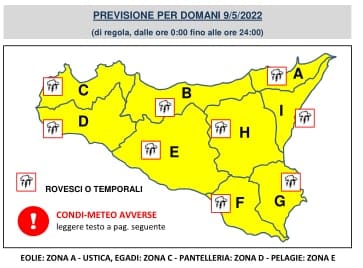 Meteo, in Sicilia prosegue il maltempo: domani allerta gialla su tutta la regione – PREVISIONI