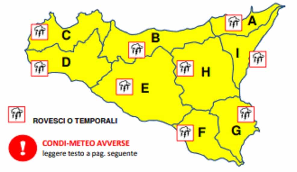 Meteo, domani in Sicilia è allerta gialla: temperature in diminuzione – LE PREVISIONI