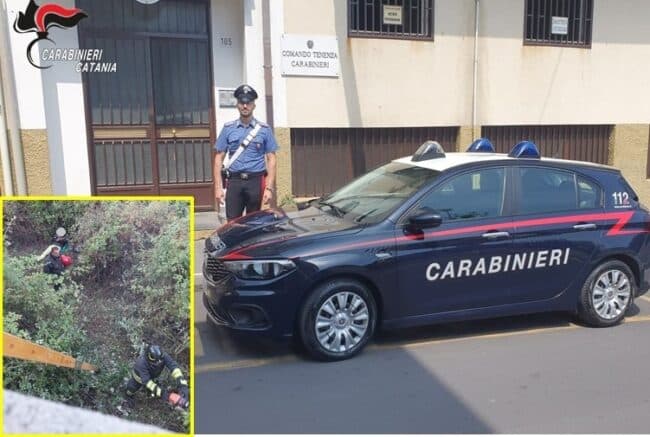 Misterbianco, rubati due catalizzatori. Criminali durante la fuga cadono giù da un dirupo