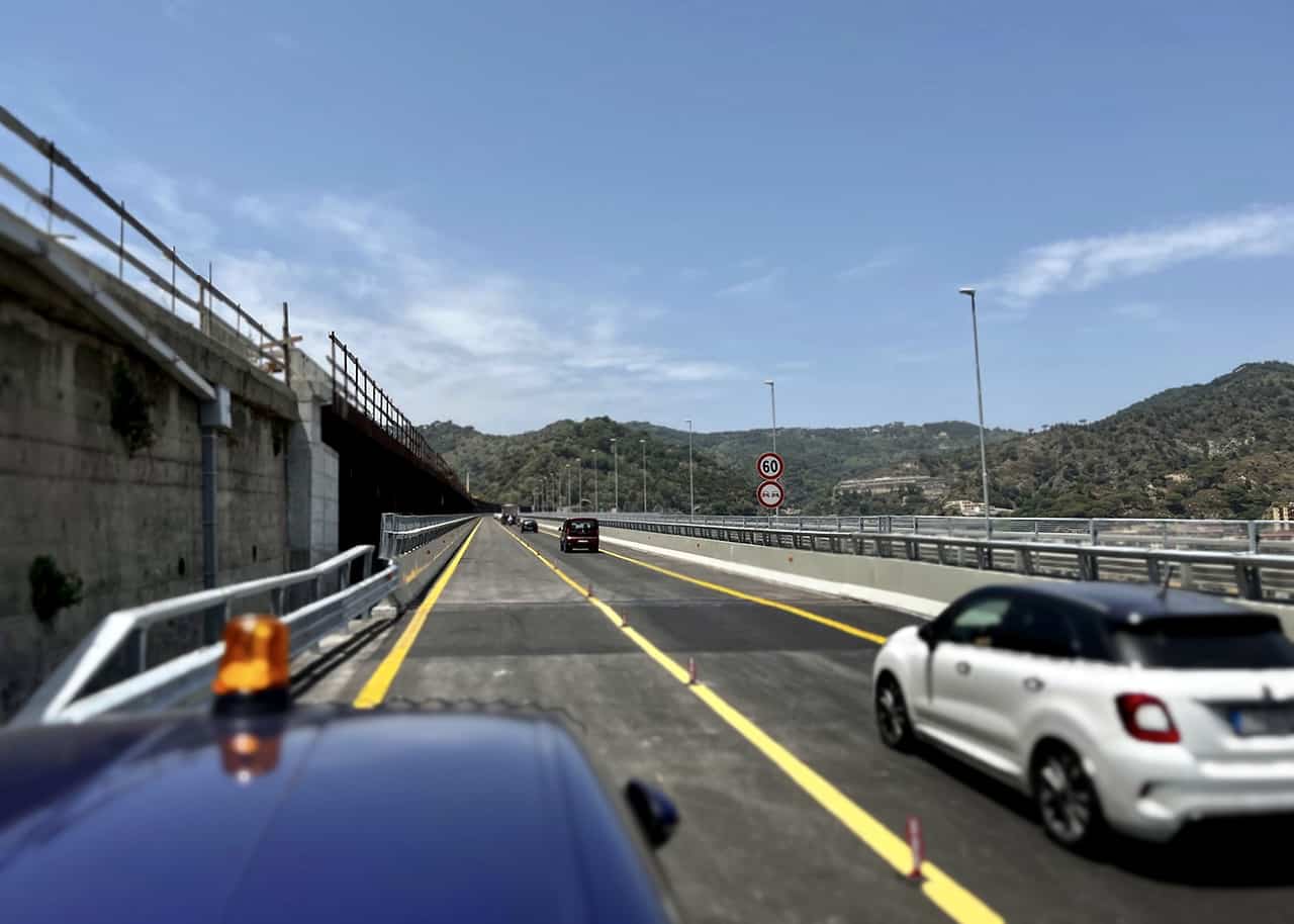A20 Messina-Palermo: da oggi è percorribile la prima nuova campata del Viadotto Ritiro
