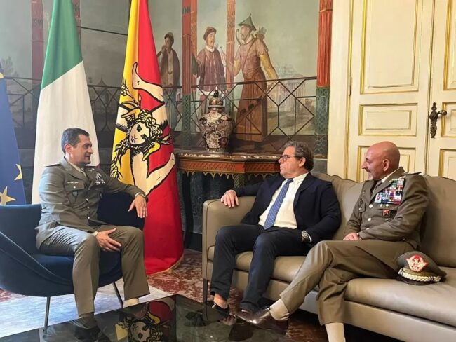 Ars, il presidente Miccichè riceve in visita istituzionale il generale Figliuolo