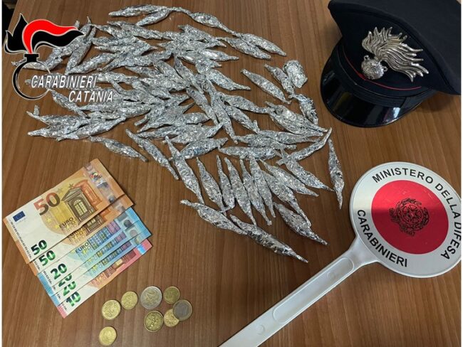 Torna a riprendere la droga nascosta tra la vegetazione, ma trova i carabinieri