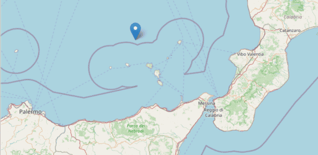 Terremoto al largo delle isole Eolie: scossa di magnitudo 3.6
