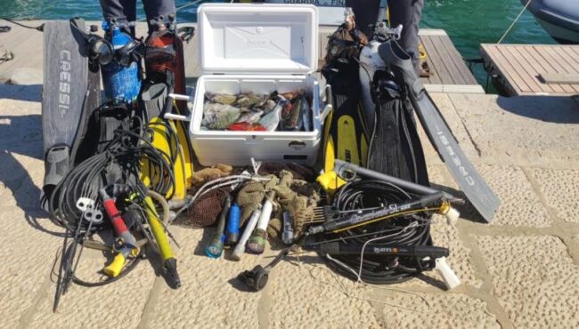 Contrasto alla pesca di frodo, sequestrati 25 Kg di pescato e attrezzatura non consentita