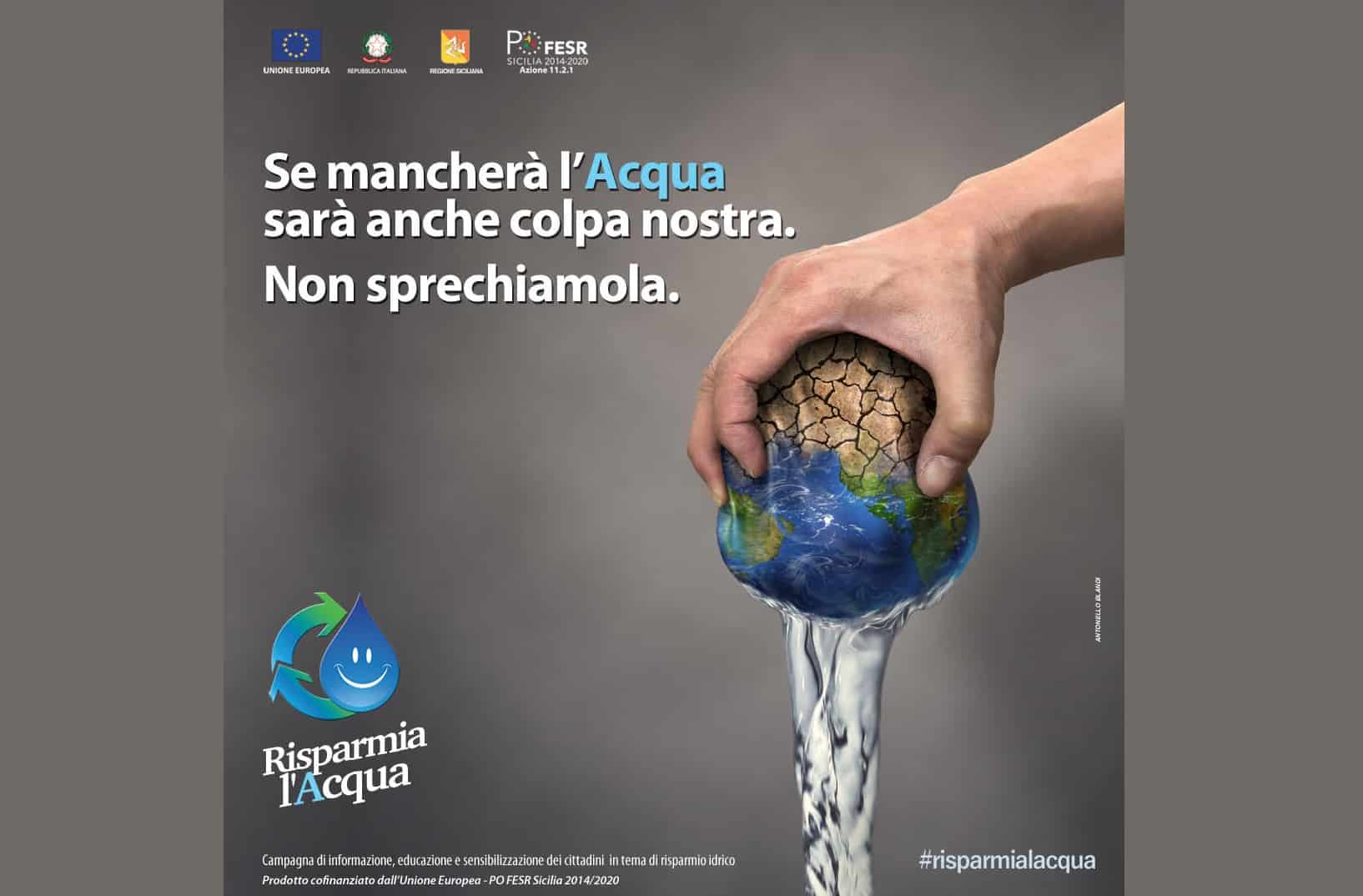 #RISPARMIALACQUA, al via la campagna di informazione e sensibilizzazione sull’uso consapevole dell’acqua