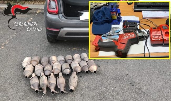 Trovati in possesso di 21 catalizzatori rubati: 2 denunce nel Catanese
