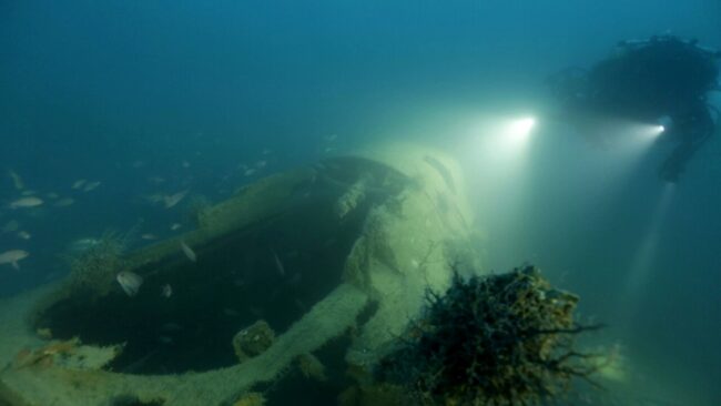 Americani alla ricerca di resti aviatori abbattuti durante la Seconda Guerra Mondiale nel golfo di Palermo