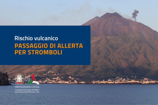 Stromboli in eruzione, scatta l’allerta arancione