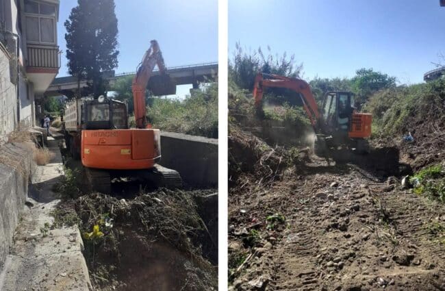 Catania Sud, avviati lavori di somma urgenza per liberare torrenti Acquasanta, Forcile e Acquicella