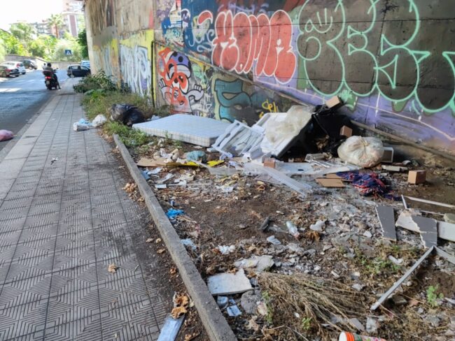 Sottopasso via Giuffrida Castorina diventa discarica abusiva, le parole del Presidente Ferrara