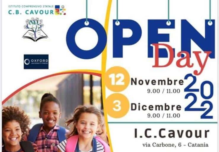 Sabato 12  novembre Open Day all’I.C. “Cavour” di Catania