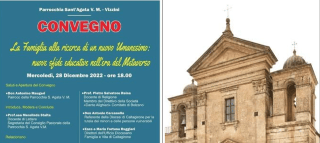 Vizzini, giovedì il Convegno “La Famiglia alla ricerca di un nuovo Umanesimo: nuove sfide educative nell’era del Metaverso”