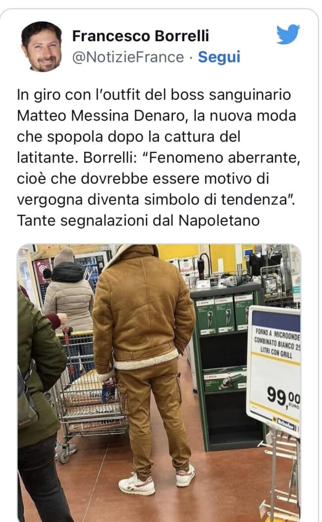 Vestiti Matteo Messina Denaro
