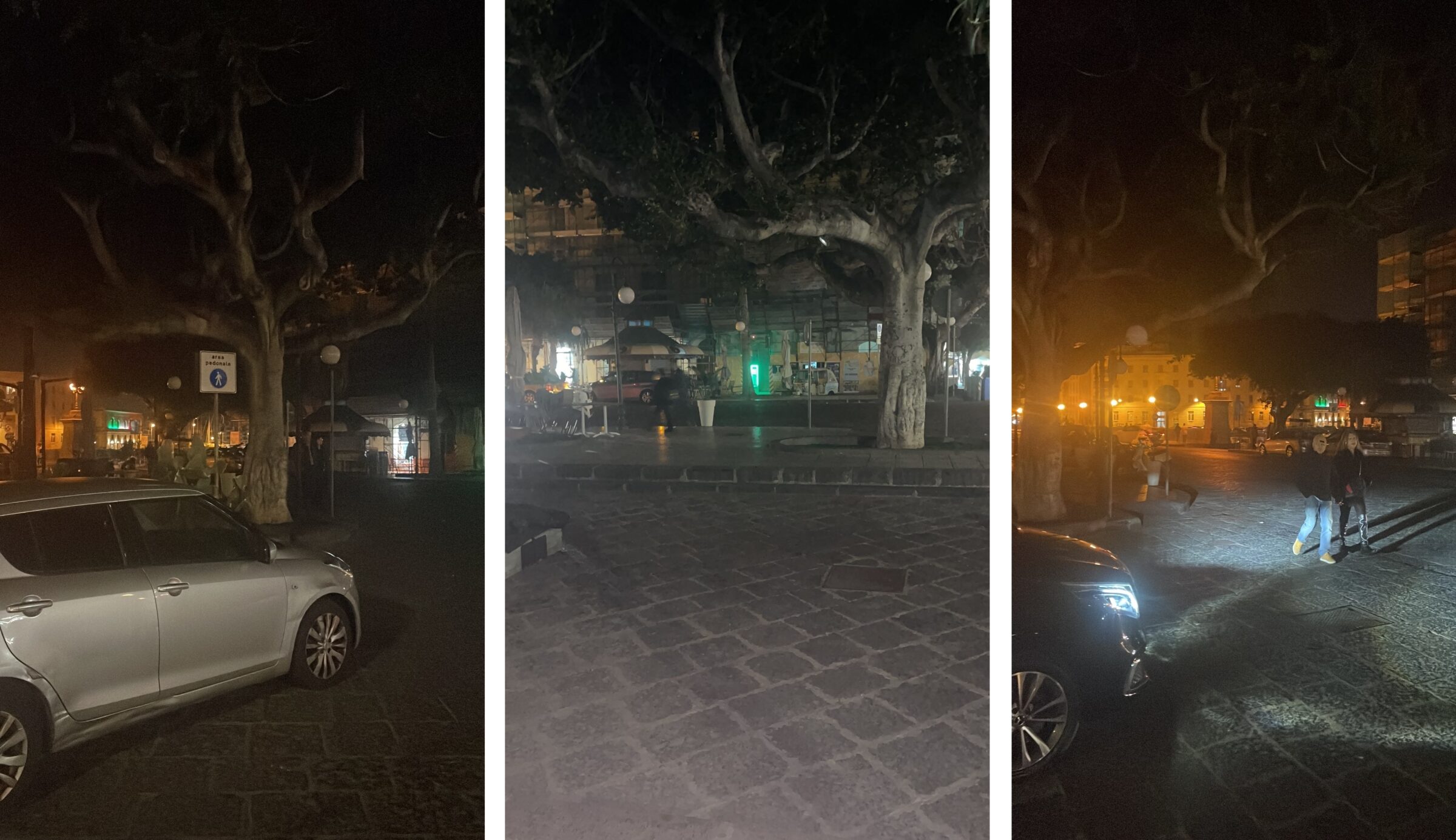 Buio pesto a piazza Pancali, a rischio la sicurezza dei cittadini e dei turisti
