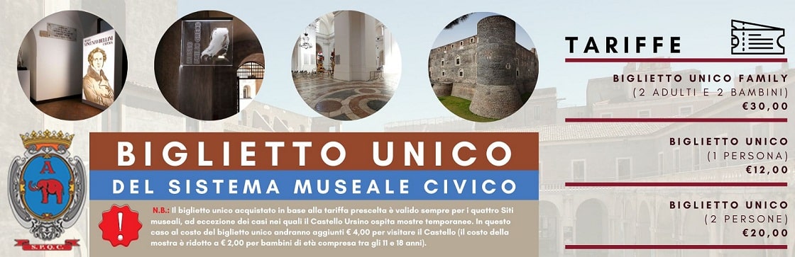 Catania, attivato il “Biglietto Unico del Sistema Museale Civico”: validità e vantaggi