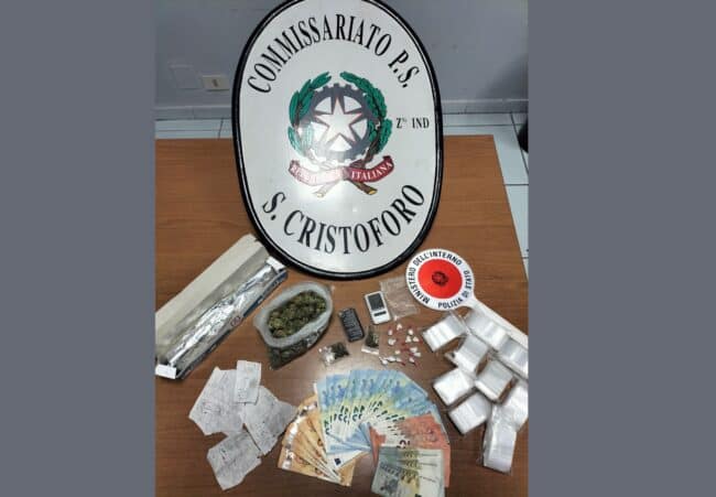 Droga per tutti i gusti a San Cristoforo, pregiudicato “tradito” dal forte odore di stupefacente