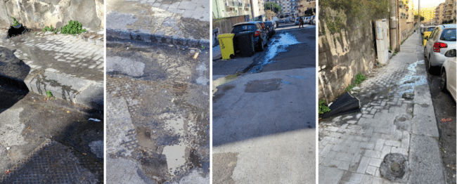 Nuovamente liquami in strada in via Carducci, protestano i residenti del quartiere Borgo-Sanzio di Catania