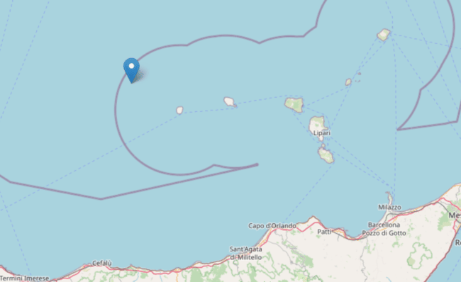 Terremoto nella notte, scossa di magnitudo 4.1 nei pressi delle Isole Eolie