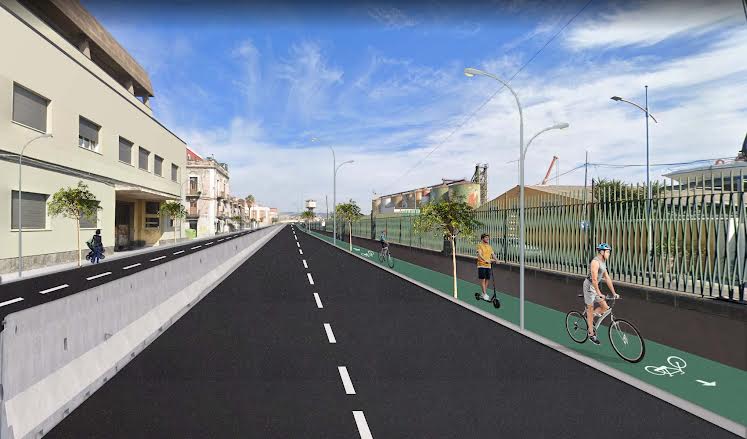 Catania, pista ciclabile vicino il porto e strade ristrutturate: il nuovo progetto