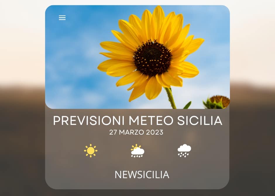 Meteo, le previsioni per domani in Sicilia