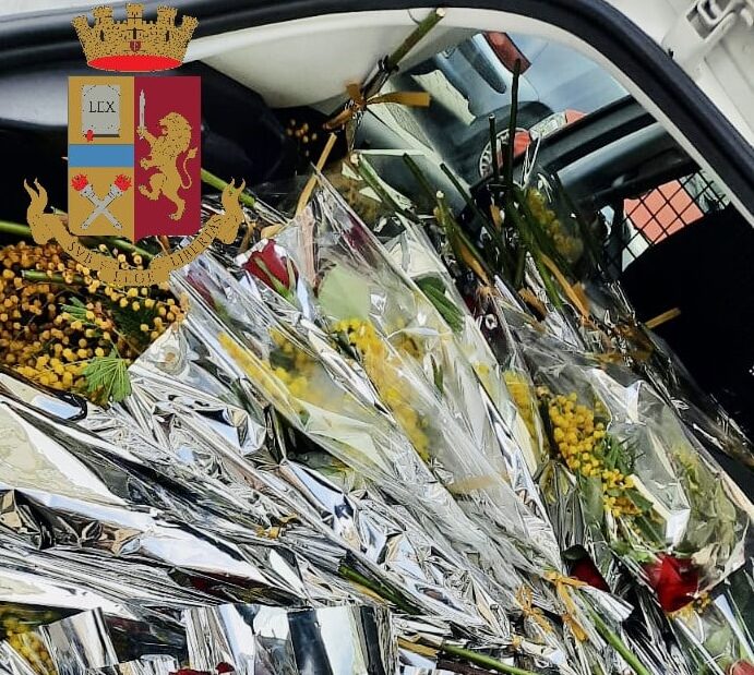 Venditori ambulanti di mimose in giro per Messina: 9 sequestri