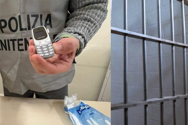 Micro cellulari sul muro di cinta del carcere di Agrigento, indagini in corso