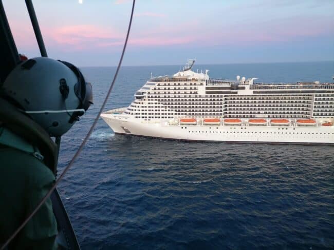 Malore a bordo di una nave da crociera, soccorso turista al largo di Trapani