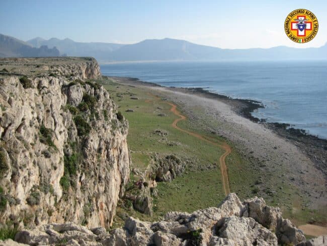 Scalatrice in difficoltà a San Vito Lo Capo