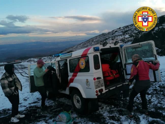 Doppio soccorso sull’Etna a due giovani escursionisti e a una turista tedesca