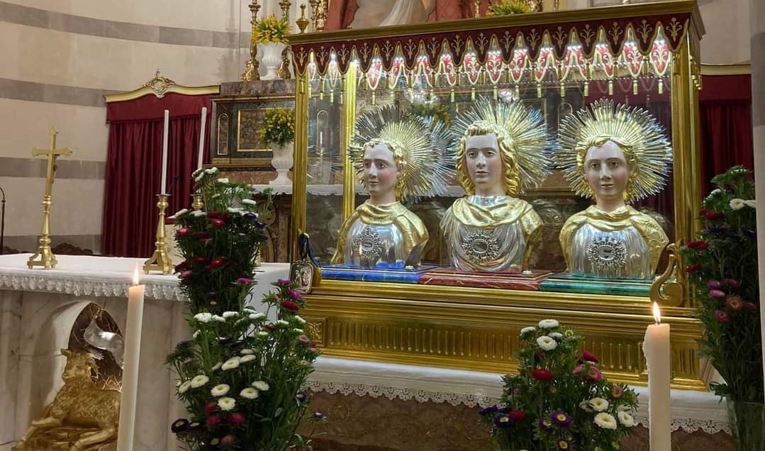 I busti reliquiari di Alfio, Filadelfo e Cirino per due giorni a Cannizzaro