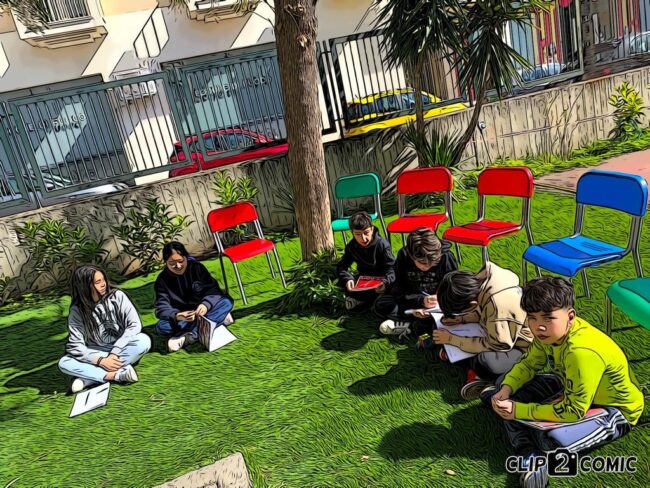 Lezione all’aperto all’I.C. “C.B. Cavour” di Catania