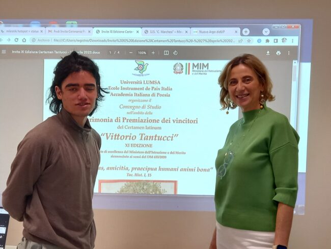 A studente del “Marchesi” vittoria del Terzo Premio Nazionale ex aequo Certamen Nazionale di Poesia Latina “V. Tantucci”