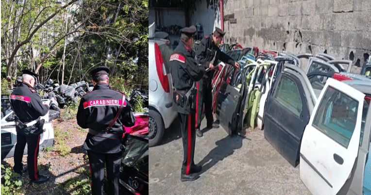 Catania, chiuso il “bazar” dei pezzi d’auto rubati: 6 arresti e 8 denunce