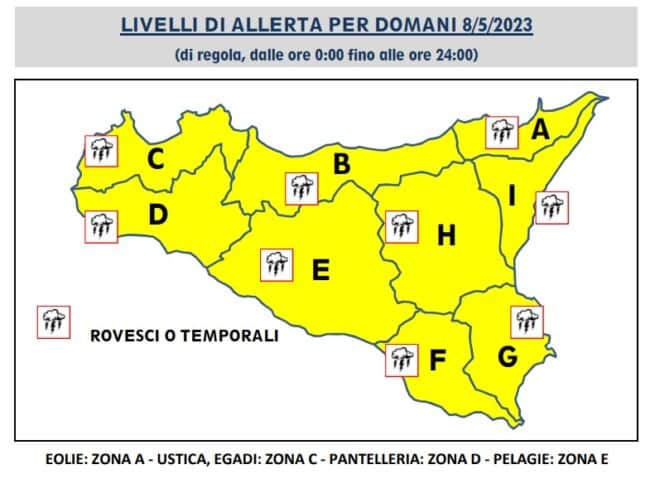 Allerta meteo Sicilia