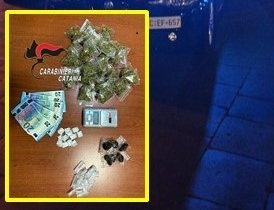 Arrestato pusher nel quartiere Picanello, diversi tipi di droga in casa e nel borsello