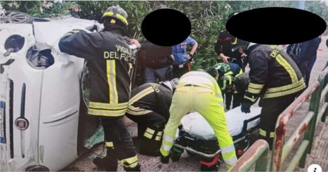 Incidente nei pressi del cimitero di Santa Flavia, ragazza si ribalta più volte con una 500
