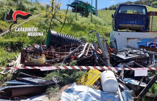 Discariche a cielo aperto nel Messinese: due denunce