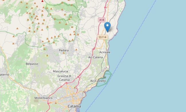 Terremoto, tre scosse tra Santa Venerina e Acireale