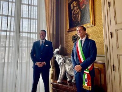 Salvini al Municipio di Catania per incontrare Trantino