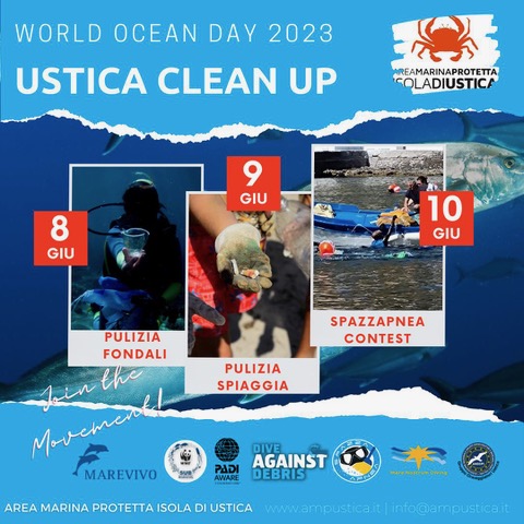 World Ocean Day 2023. Weekend di immersioni subacquee a Ustica per la pulizia dei fondali