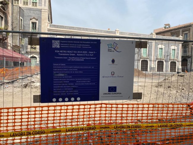 Piazza Cardinale Pappalardo (ex Duca di Genova): i ritrovamenti archeologici non fermano i lavori di riqualificazione