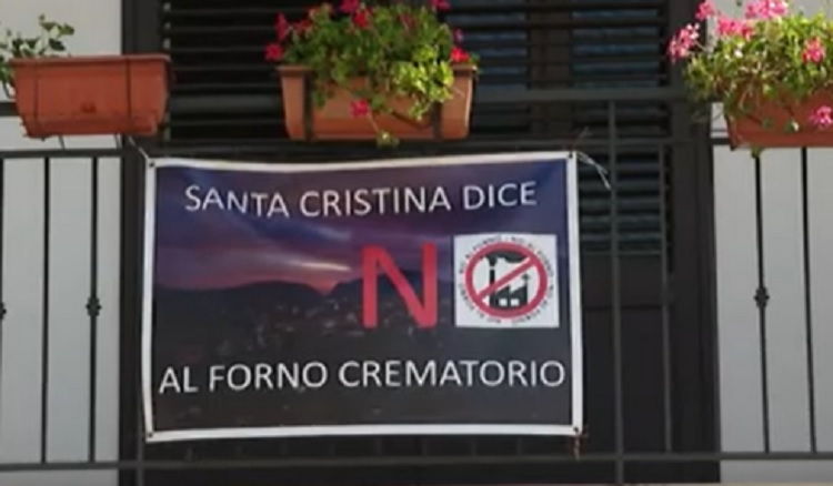 Protesta a Santa Cristina Gela: la gente dice “no” al crematorio