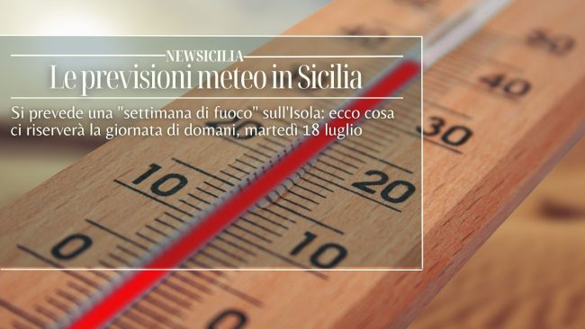 Meteo Sicilia, domani picchi di temperatura fino a 44 °C