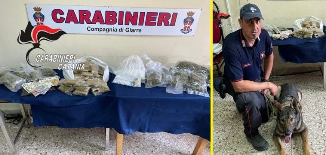 Chili di droga e soldi in casa, arrestato pusher di Giarre