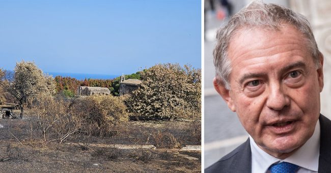 Incendi Aci Catena, oggi la visita del ministro Urso