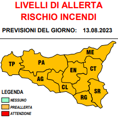 Livelli di allerta sicilia