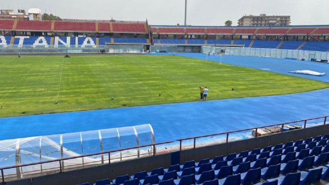 Stadio Massimino, ultimi interventi di riqualificazione prima del match del primo settembre