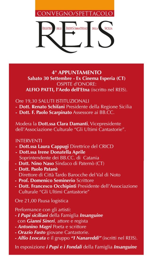 4&deg; appuntamento reis catania